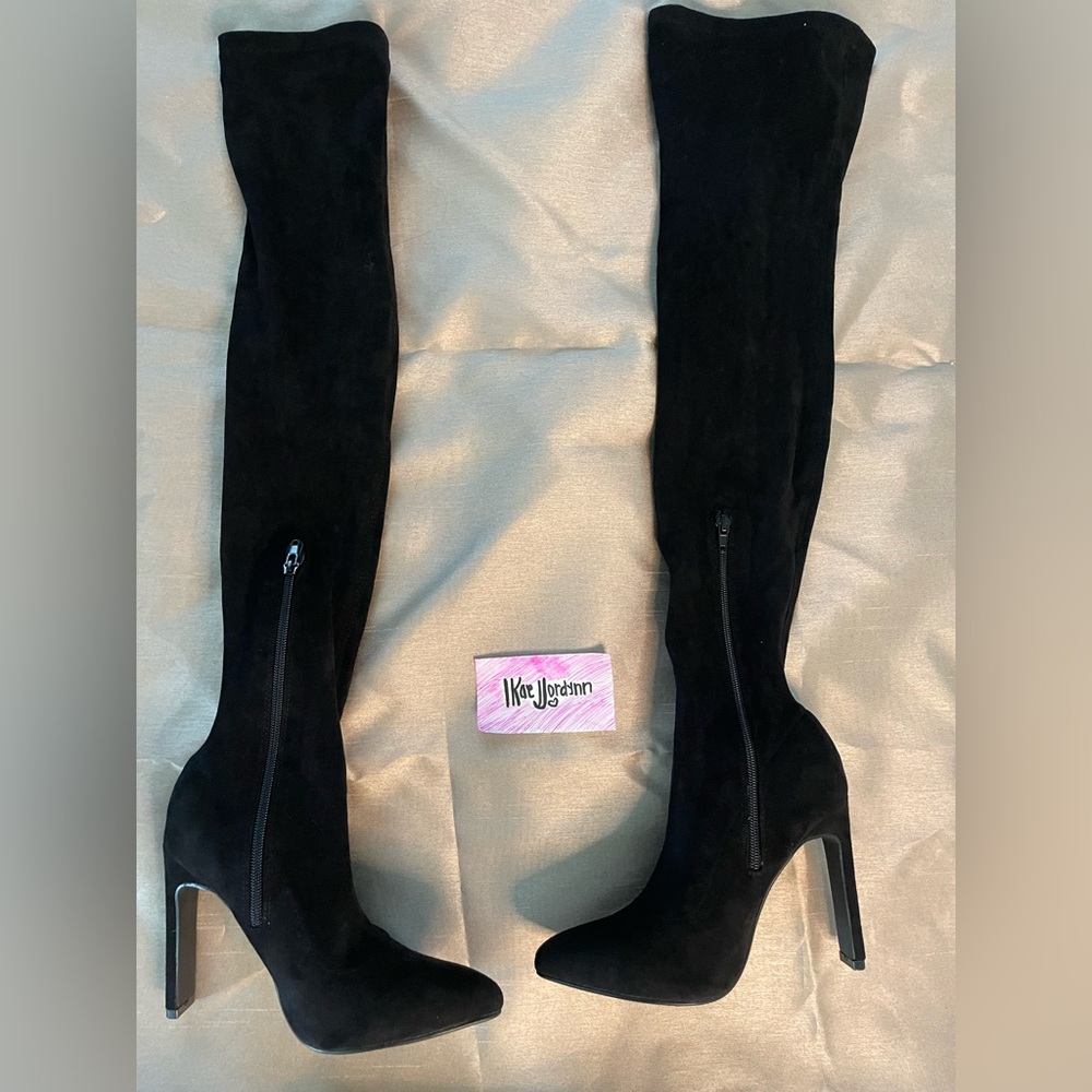 Black Thigh high heel boots